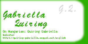 gabriella quiring business card
